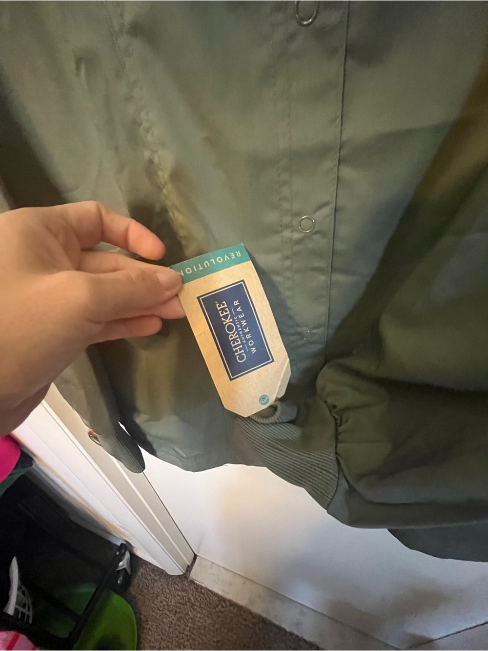 Classic Olive Green Women's  Scrub Workwear Jacket - Picture 5 of 5